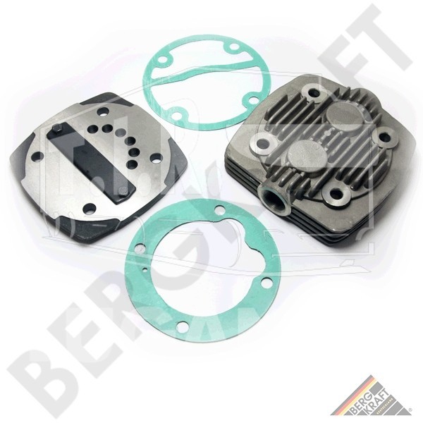ГБЦ компрессора в сборе с плитой+клапана+прокладки возд. охлажд. FOR MB 411 034 501 0 COMPR.