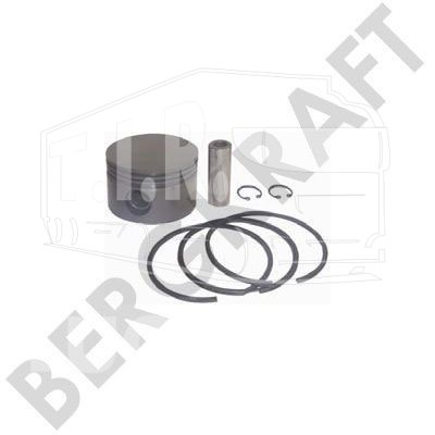 Поршнекомплект компрессора D=90mm 0.25 (кольца 2.5x2.5x4.0mm)