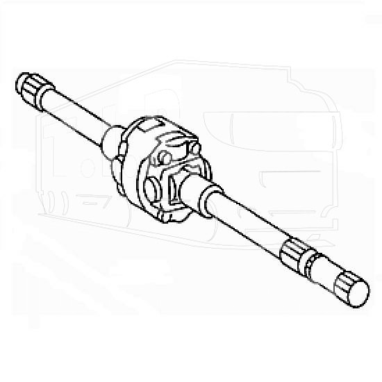 Полуось/ШРУС ПМ левая L=1262mm