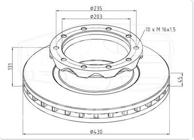 Диск тормозной 430*45