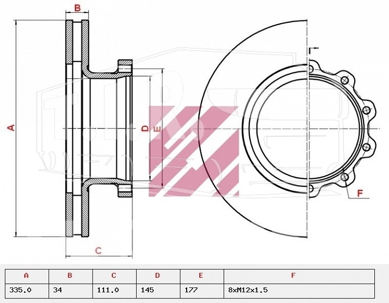 Диск тормозной
