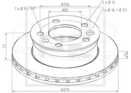 Диск тормозной перед