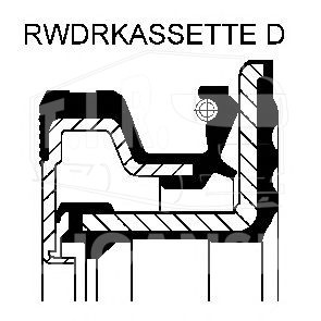 Сальник ступицы зад 75*100*14