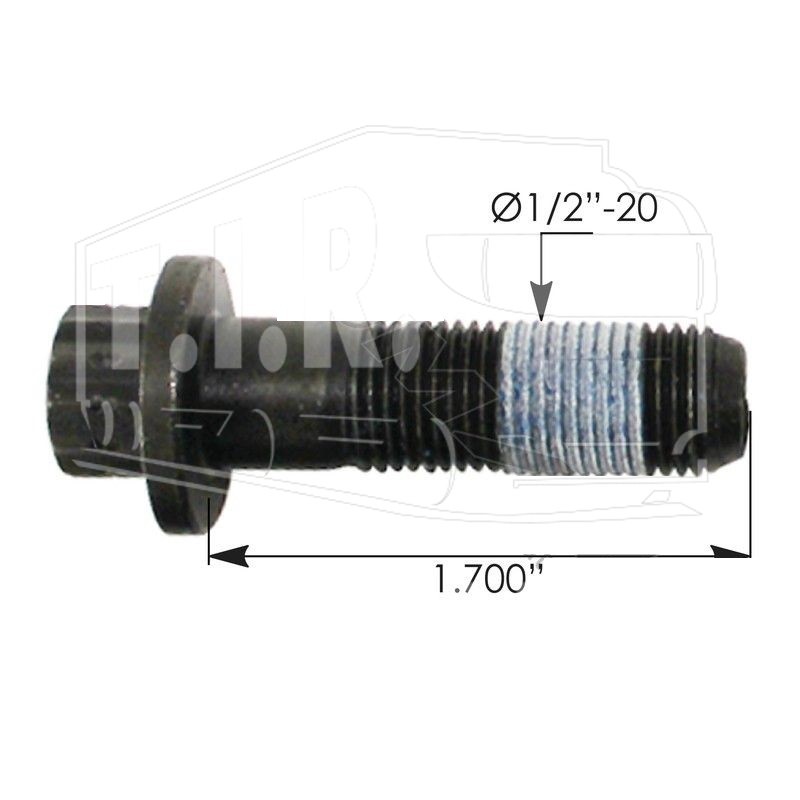 Болт крестовины 1/2"*45