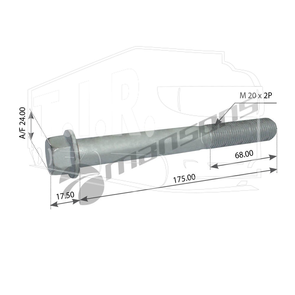 Болт амортизатора М20*2*175