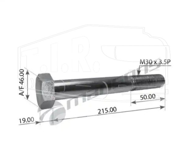 Палец полурессоры М30*215