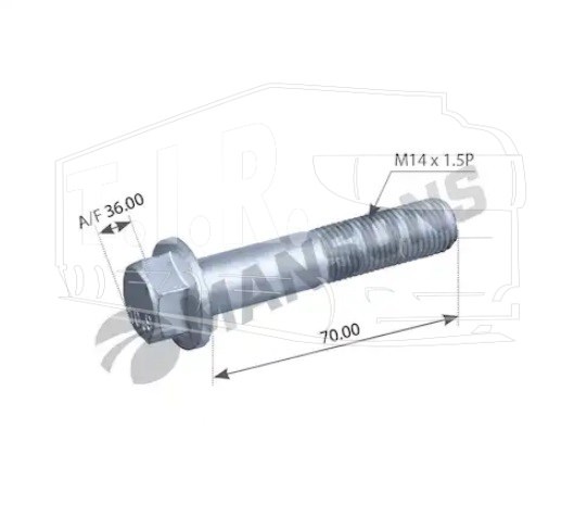Болт М14*1.5*70 (10.9) кардана