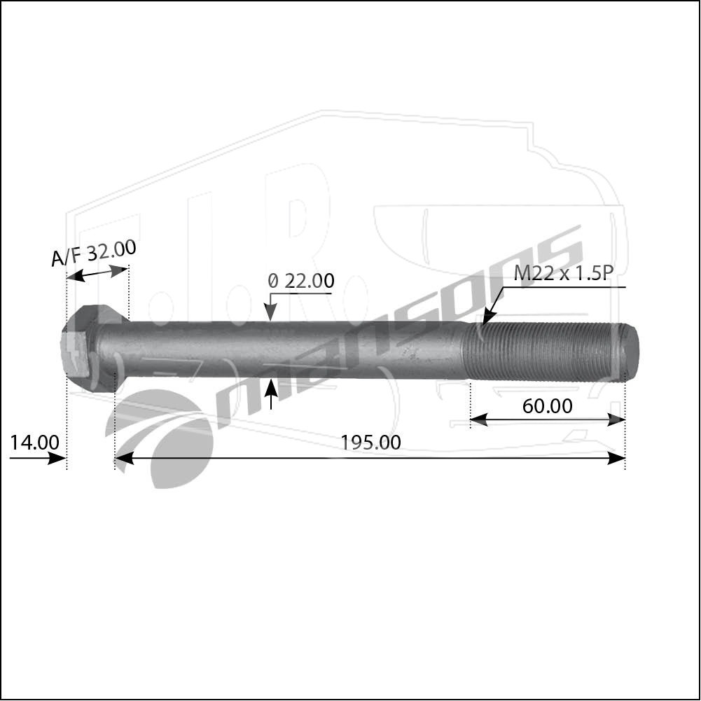 Болт М22*1.5*195