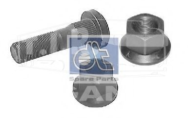 Wheel bolt, complete