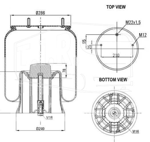 Пневморессора (с пласт. стаканом)
