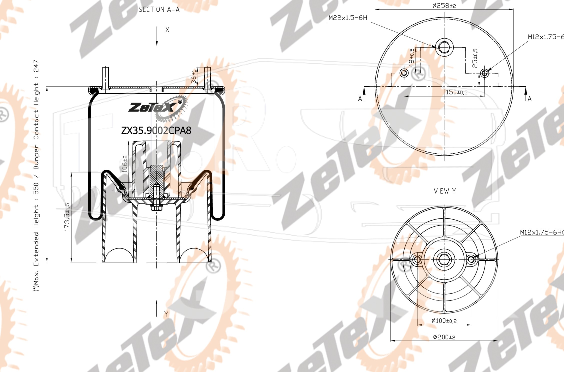 Пневморессора 1DK21A-8 / W01M586297 пластиковый стакан WEWELER