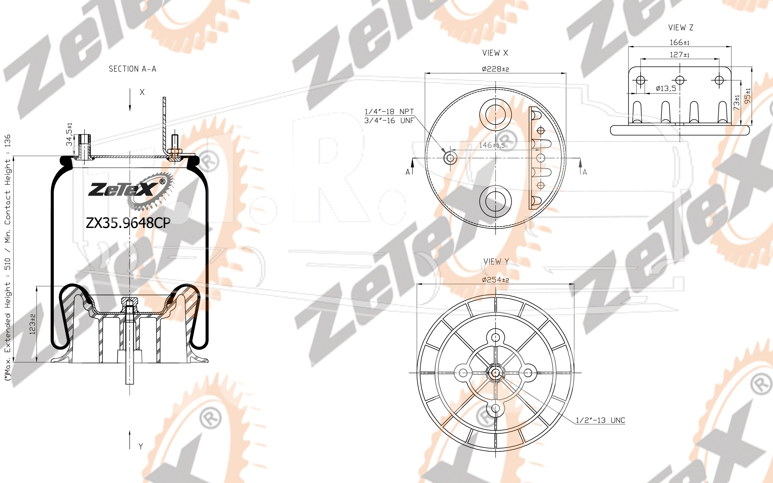 Пневморессора W013589648 пластиковый стакан (Navistar 2027911 C1 & C2)
