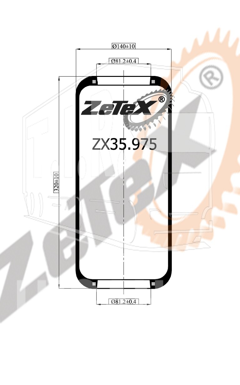 Пневморессора 975N  Mercedes / ZF SACHS