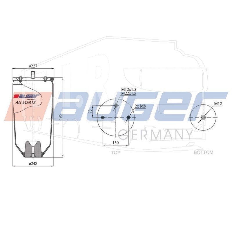Пневморессора (без стакана)