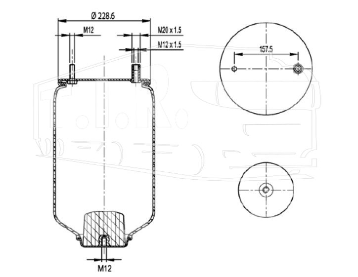 Пневмоподушка без стакана