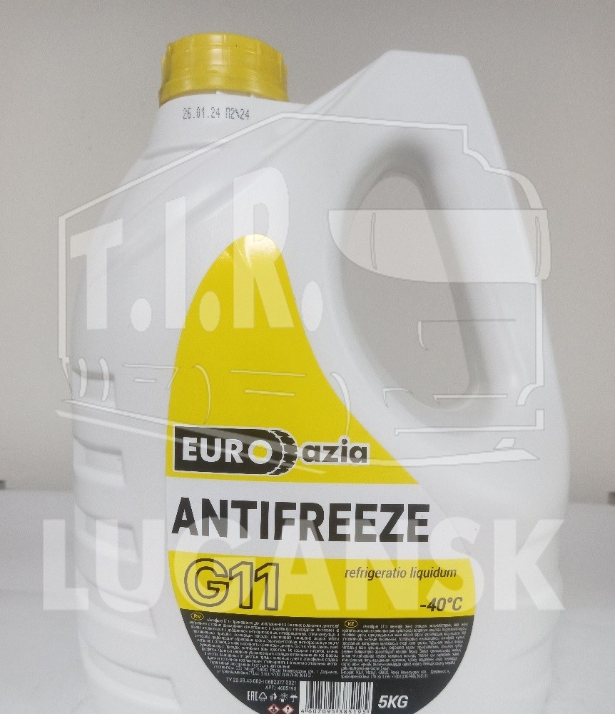 Антифриз EURAZIA G11 желтый 5кг