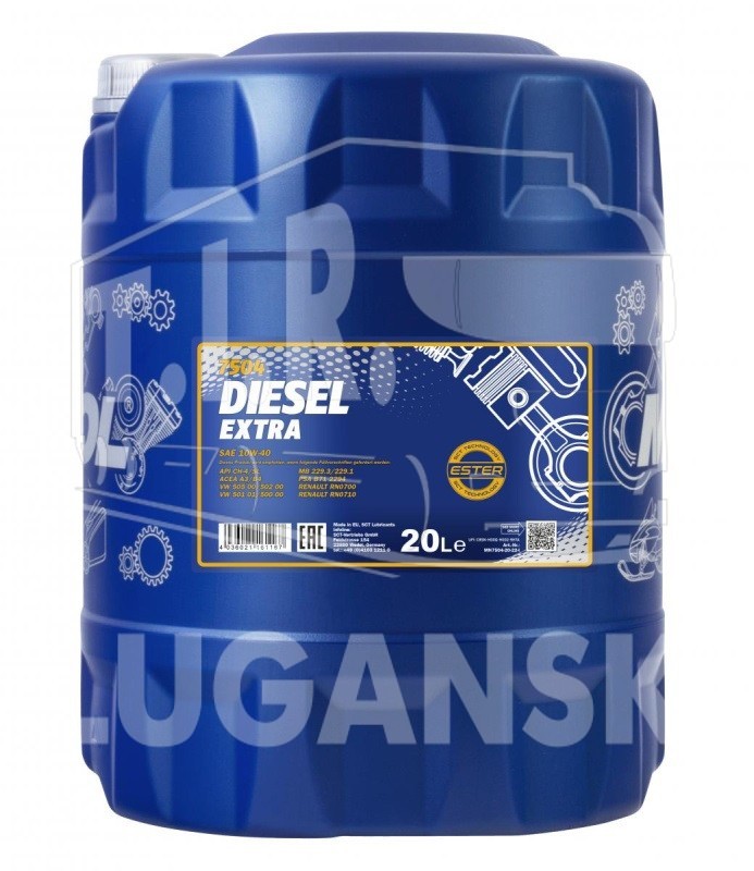 Масло MANNOL 7504 DIESEL EXTRA 10W40 20 Л.