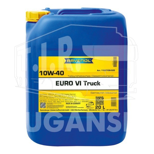 Масло RAVENOL Euro6 Truck 10w40 20л