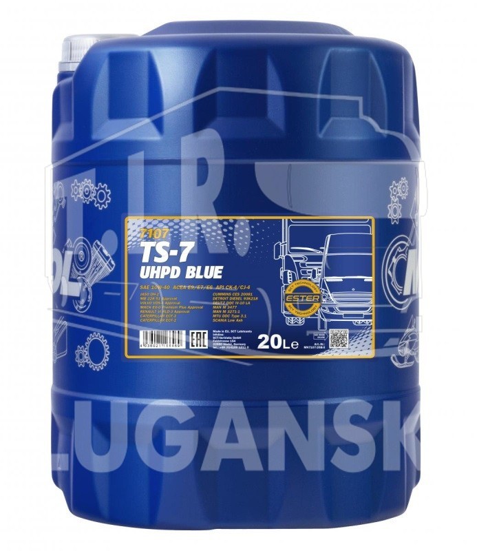 Масло MANNOL 7107 TS-7 BLUE UHPD 10W40 20л