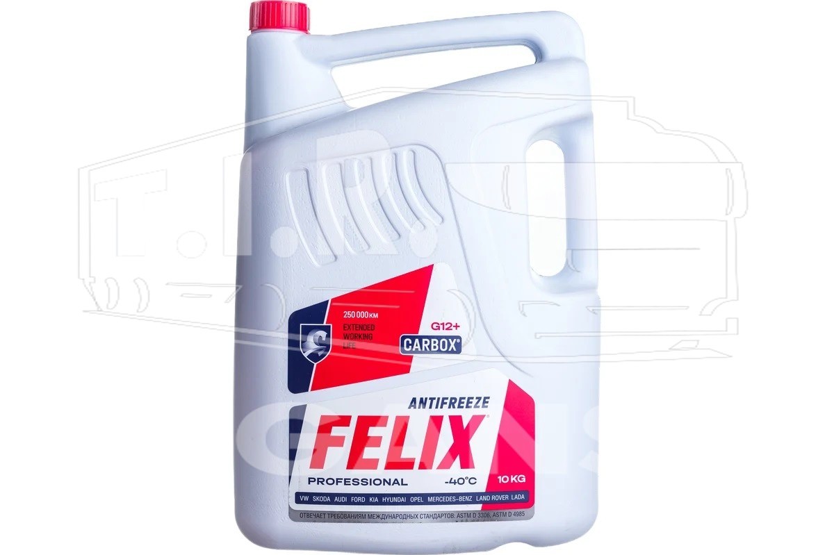 Антифриз FELIX Carbox-40 G12+ красный 10кг