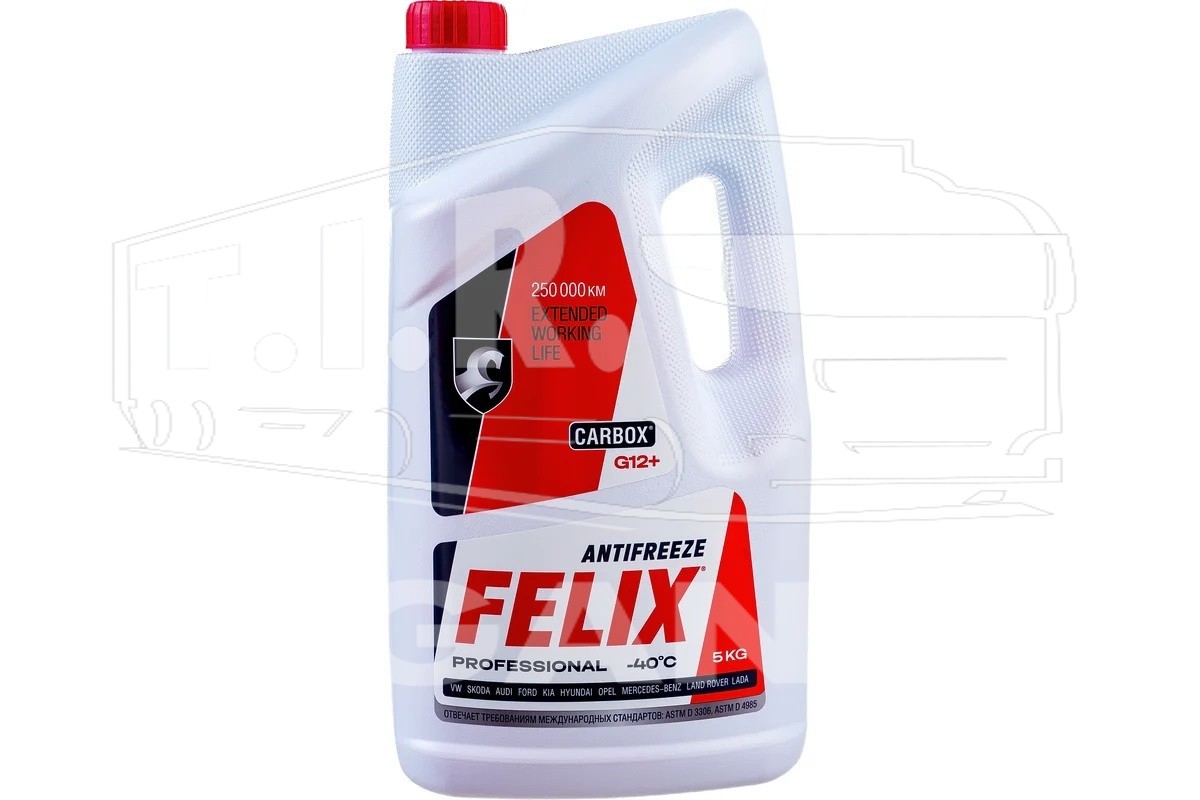 Антифриз FELIX Carbox-40 G12+ красный 5кг