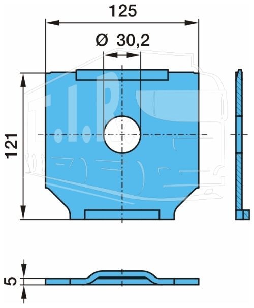 Пластина стопорная 125*120*5 D=30