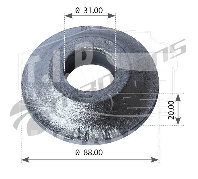 Шайба рессоры конусная