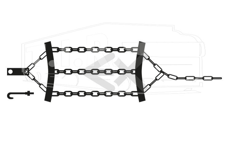 Цепи противоскольж. сегментные (к-т 6шт)