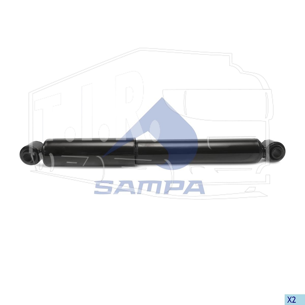 Амортизатор 372-583 d19*57/d19*57 передний