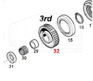 Шестерня 3-й передачи z=30