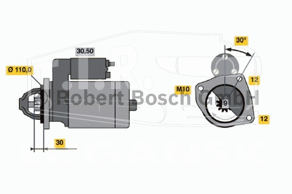 Стартер 12v 2.4kw