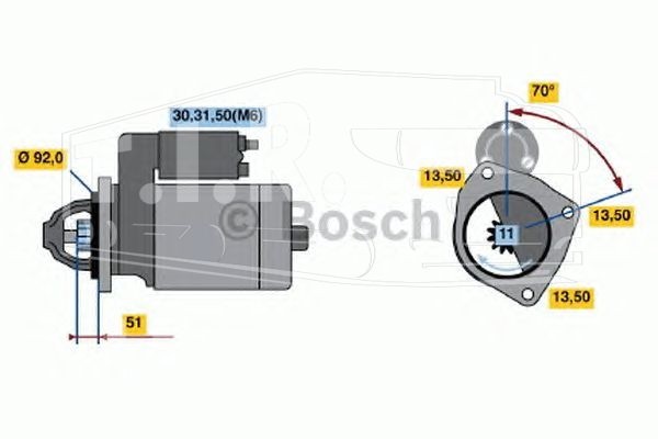 Стартер 24v 6.7 kW 11t