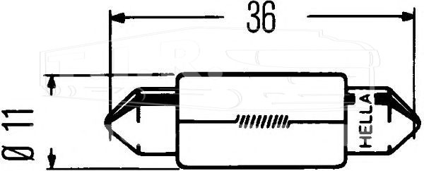 Лампочка 12v5w (салон стандарт) C5W