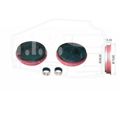 Манжеты направляющих суппорта D=73.85mm/d=69.2mm KNORR-BREMSE FOR SN6../SN7../SK7../NA7..SERIES
