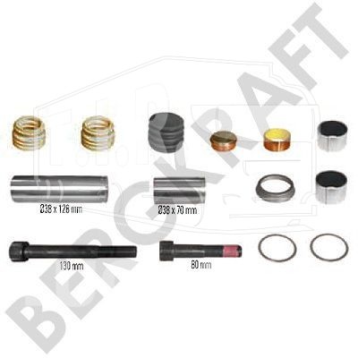 Р-к суппорта (направляющие+пыльники+болты) WABCO 22.5"