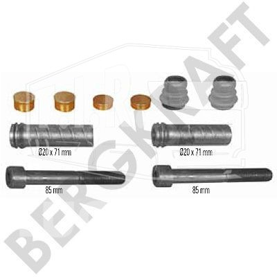 Р-к суппорта направляющие D=20mm/L=71mm+болты L=85mm+пыльники