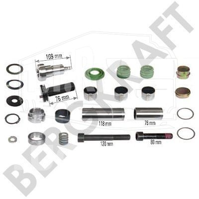 Р-к суппорта полный (механизм регулятора под штифт L=109mm+направл.+болты+пыльники)