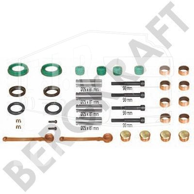 Р-к суппорта полный (направляющие+пыльники+сальники+болты) WABCO 17.5