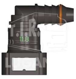 Штуцер топл. трубки 90* (трубка 12)