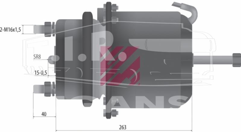 Энергоаккумулятор 24/30 диск.тормоз