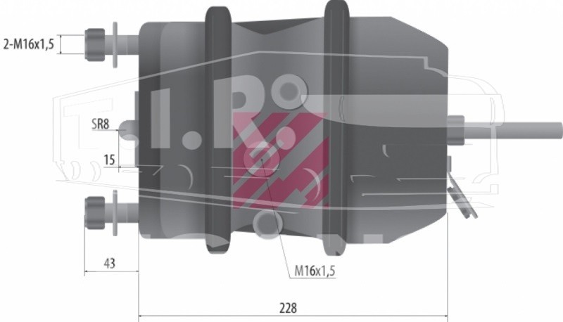 Энергоаккумулятор 16"/24" (дисковый тормоз)