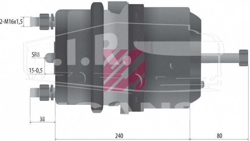 Энергоаккумулятор 20"/24" (дисковый тормоз)