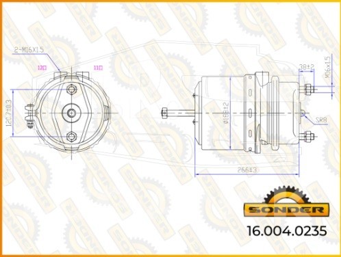 Энергоаккумулятор 24/30 диск.тормоз