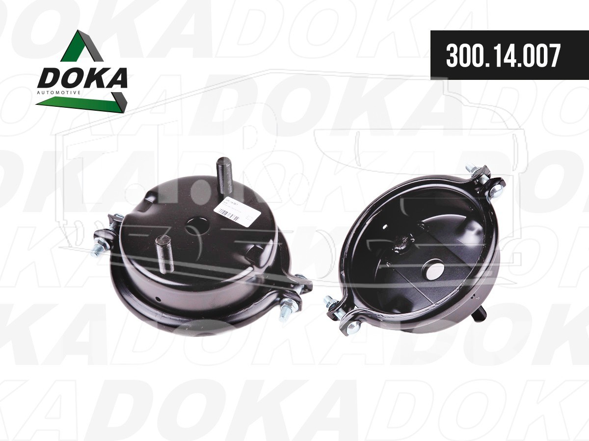 Крышка энергоаккумулятора (барабанный тормоз / прицеп 24/30) + Хомут энергоаккумулятора "24 универса