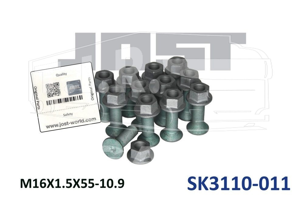 Болт крепления седла М16*1.5*55 (10.9) (потай головка) к-т