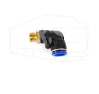 Соединитель уголок М12*1,5/D10mm метал/пласт