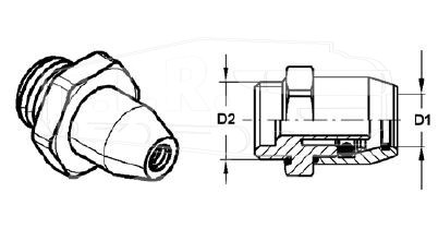 Соединитель М22*D18