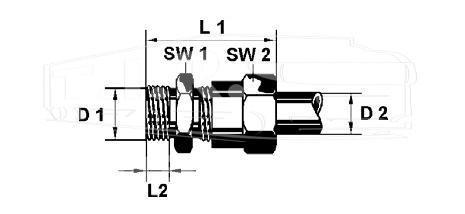 Соединитель М12*D6 метал