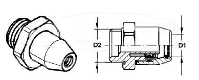 Соединитель М16*D15 метал