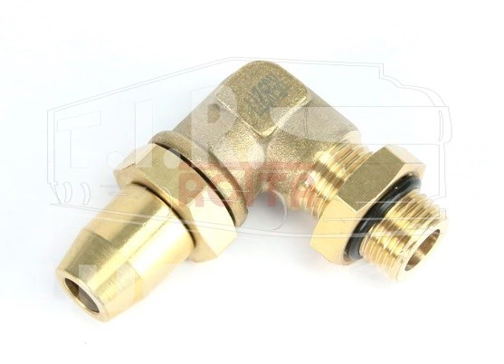Соединитель уголок М16*1,5/D8 латунь